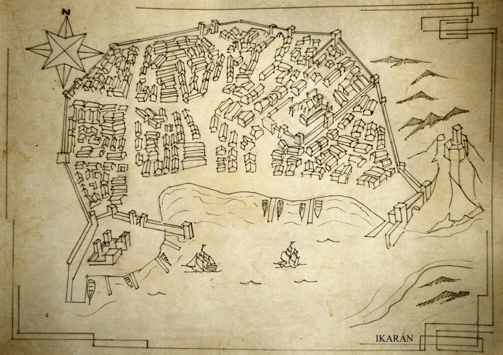 Mapa de la ciudad de Ikarán